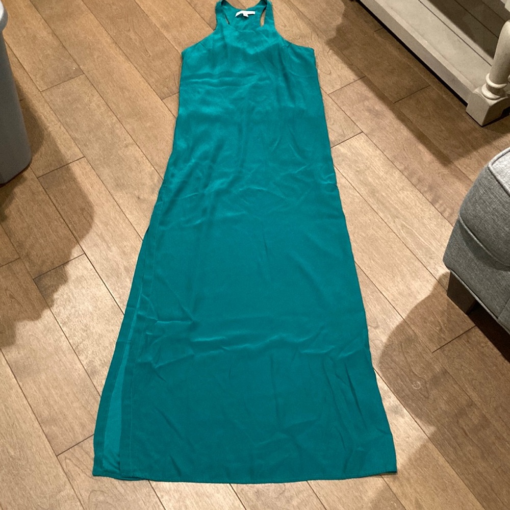 Amanda Uprichard Teal Halter Maxi Dress